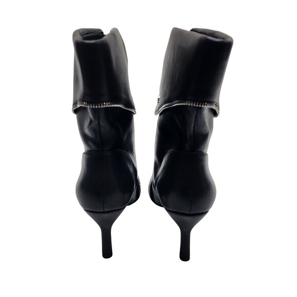 A New Day Black Pointed Toe Zippered Ankle Boots Buckle Detail Size 9.5  Womens - Picture 9 of 10